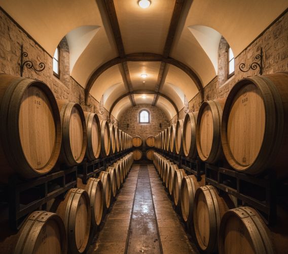Sala de Barricas de una bodega que representa el sector vitivinicola para consultorías SEO